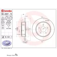 ���� ��������� Chrysler RAM VAN Van (RG) 2.8 CRD 2005-2009 Brembo 08. A351.11 08A35111 ����