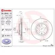 ���� ��������� Mazda MX-5 05- 1.8-2.0 �����. D=290 Brembo 09B04211 09B04211 ����