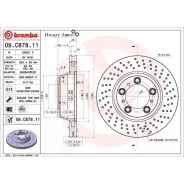 ���� ��������� Porsche 911 (991) 3.8 GT2 RS 2017-2020 Brembo 09. C878.11 09C87811 ����