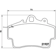 ������� ��������� �������� Porsche Boxster (987) 2.7 2006-2009 Brembo P 65 007 P65007 ����