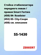 ������ ������������� ��������� ����� / ������ Smart Fortwo (450) 04- Roadster (452) 03- City-Coupe (450) Zekkert SS1430 SS1430 ����