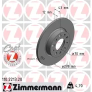 ���� ��������� ALFA 159/Brera 1.9JTDM/2.2JTS 05- ��� �� ���� 278X12 Zimmermann 110221320 110221320 ����