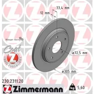 ���� ���� CHR Grand Voyager 2.4-3.8/2.0CRD/2.8CRD 07- ��� �� ���� 305X12 Zimmermann 230.2311.20 230231120 ����