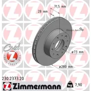 ���� ���� FIAT Ducato/CIT Jumper/PGT Boxer 2.2-3.0HDI 06- ��� ���� 280X28X25.9 (1700KG) Zimmermann 230.2373.20 230237320 ����