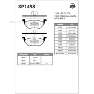 ������� ����. �������� Hi-Q FORD Maverick 01- R (D1055) Sangsin Brake SP1498 Sangsin Brake SP1498 SP1498 ����