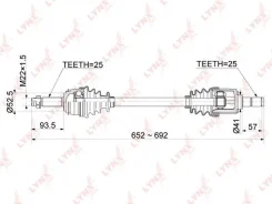 ������ 25x655x25 ����� ��� Febest [1214Sollh] 1214SOLLH ����