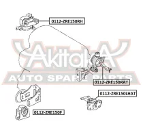 ������� ��������� ������ Toyota Toyota Corolla ADE150/NDE150/NRE150/ZRE15#/ZZ�E150 2006- ASVA 0112-ZRE150RH 0112ZRE150RH ����