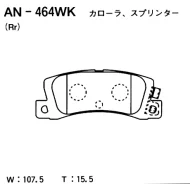 ������� ��������� �������� Lexus RX300 98-09 AN-464WK Akebono AN464WK AN464WK ����