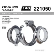 ����� V-Band 50��/2.0 �-� (� �������� SS304) EAG 221050 EAG 221050 221050 ����