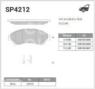 ������� ���������, �������� Sangsin Brake SP4212 SP4212 ����