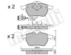������� ��������� �������� �������� AUDI 100 91-94 / A6 94-98 156.3x74x19.5 / ATE-Teves / � �������� [178Metelli2201810] 2201810 ����
