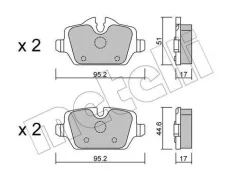 ������� ��������� ������ �������� �������� BMW 1-����� E87 (2004) PF4136 - � �������� [178Metelli2206410] 2206410 ����
