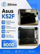 Asus K52F. 14", 2,3����, ��� 4 ��, ���� 128���, WiFi: 1, Bluetooth: 1, ����������� �� 3��. ����