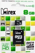���� ����� microSD/microSDHC 8GB Mirex Class 10 (SD �������) ����