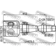 ���� ���������� ������ 32X40X24 Febest 0111CDT220RH 0111CDT220RH ����