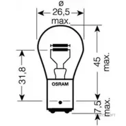 ���� Original LINE! 2��. (P21/5W) 12V 21/5W BAY15d �������� ����. �/� (���)/ Osram 752802B �-�� 752802B ����