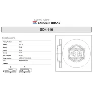 ���� ��������� (�������) Honda Accord 02-08 / Civic 00-17 Sangsin Brake SD4110, �������� SD4110 ����