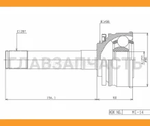 ���� �������� /�������� ������ /����� HDK ��� Mitsubishi Pajero 1982-1991 Sport 1993-199693-1996; 27*56*28; MI-014; MB620325 MI014 ����