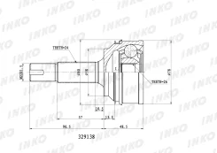 ���� ������� 24/26 ����� ����/��� Toyota�Yaris�/�VITZ�SCP1_, ��NLP1_, ��NCP1_�1. �0�16V�50�kW�1999. �04- Inko 329138 329138 ����