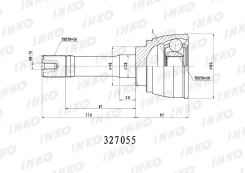 ���� ������� 26/30 ����� ����/��� Suzuki�Grand�Vitara�I�FT, ��GT�2. �0�HDi�16V�80�kW�2001. �07- Inko 327055 327055 ����