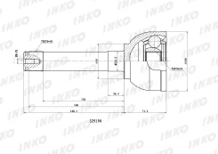 ���� ������� 30/24 ����� ����/��� Toyota�LAND�Cruiser�80�_J8_�4. �0�115�kW�1990. �01- Inko 329190 329190 ����
