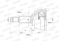 ���� ������� 32/27 ����� Nissan�Teana�J32�3.5�2008- Inko 320111 320111 ����
