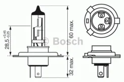 ����� H4 Xenon 12V 60/55W 12V P43T 1987302045 ����
