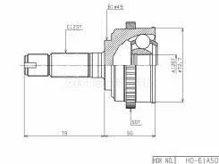 ���� �������� /TI-GUAR ��� Honda Logo GA3 1996-2001 /26*49*23 /ABS /TG-4461Z50; (HO-061A50 0310-061A50) 44010S50951 44010S50010 44011S50010 Tiguar TG4...
