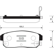 ������� ����. �������� Hi-Q Renault Samsung SM5(NEW) R Sangsin Brake SP1163 Sangsin Brake SP1163 SP1163 ����