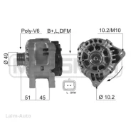 ��������� 14V 90A Citroen C2 1.1/1.4/1.6 03-/C3 1.1/1.4/1.6 02-/C4 1.4/1.6 04- / Peugeot 1007 1.4/1.6 05-/206 1.4/1.6 00-/207 1.4/1.6 06-/307 1.4/1.6...