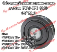 �������� ����� ���������� ����� GMB /Hyundai Accent III 20052010 D4FA; 64*22,5; GTA0070; 252872A000 252872A100 252872A800 GMB GTA0070 ����