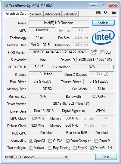 Acer Extensa EX2519-N15W4. 15.6", 1����, ��� 4 ��, ���� 500���, WiFi: 1, Bluetooth: 1, ����������� �� 3��. ����