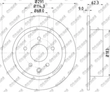 ���� ��������� /������ /TI-GUAR ��� Nissan Juke 2010- Qashqai 2007-2013 Serena 2005-2010 Teana 2003-2014; 291/9��; TG-43206-9W000 ST432069W000 RN1302...
