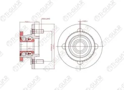 ��������� ��������� /������ ������ /����� /TI-GUAR ��� Nissan Wingroad 1999-2003 Sunny 1991-2003; � ABS; TG-43200-73R08; (4320073R08TW HUB04261 ST4320...
