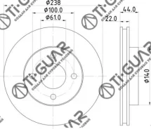 ���� ��������� /�������� /TI-GUAR ��� Nissan Tiida, LADA Largus, Vesta Latio 2011-2018 /March Note Renault Logan Megane II; 238/22��; TG-40206-AX000 4...