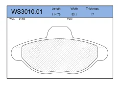 ������� ��������� �������� ����� FIAT Cinquecento 1991 - 1999 Jeenice WS301001 WS301001 ����