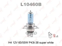 ����� H4 12V 60/55W P43T-38 Super White LYNXauto ���. L10460B L10460B LYNXauto L10460B ����