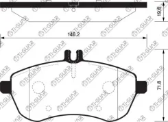 ��������� ������� �������� /�������� /�������� 4 �� /TI-GUAR ��� Mercedes C204, S204, CL203, A207, C207, W212; TG-0452; (PN0452W) 0054200820 005420092...