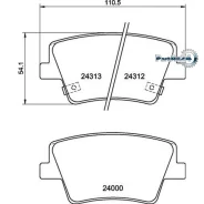 ������� ��������� Hyundai Santa FE 18- ������ (��� ��. ��. �������) Brembo P30117 P30117 ����