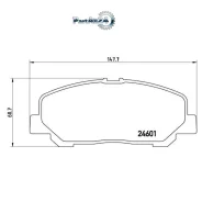 ������� ��������� Toyota Alphard 08-/Estima/Previa 06- �������� Brembo P83099 P83099 ����