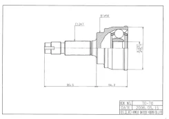���� �������� /�������� ������ /����� HDK ��� Toyota Corolla 2001- ZZE122 1ZZFE 4AT; TO-078; 4341042023 HDK TO078 TO078 ����