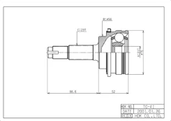 ���� �������� /�������� ������ /����� HDK ��� Toyota Starlet 1984-1990 2E 1N; TO-041; 4346019255 HDK TO041 TO041 ����