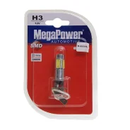 ����� ������������ 12V H3 PK22s 6000K 5 ����������� ������� (1��. ) Mega White, 80534��, Megapower-Automotive M80534�� ����
