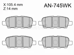 ������� ��������� Akebono AN-745WK, ������ AN745WK ����