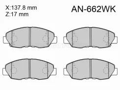 ������� ��������� Akebono AN-662WK, �������� AN662WK ����