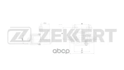 ��������� ������� �������� ����� (�� ������) Lada 112 (2112) 95- Zekkert ���. bs-8383 BS8383 ����
