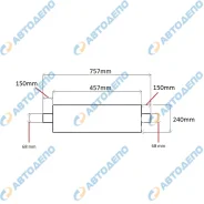 ����� ��������� HINO, Isuzu, Mitsubishi, Nissan, Mazda, Toyota �������� EXM4002-1-Autodepo L-457�D-240mm, ����� D68/64x150mm EXM40021AUTODEPO ����