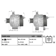 ��������� 14V 150A Denso DAN1484 DAN1484 ����