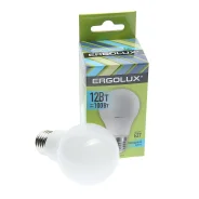 ����� ������������ �27 �60 12W (100W) 220V ��������, LED-A60-12W-E27-4K, Ergolux 437428 ����