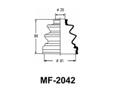 ������� ����� ���������� Mitsubishi Pajero II / Montero II V1 / V2 / V3 / V4 1991-1996, L200 K74T / K75T 1996-2005 Masuma MF2042 MF2042 ����